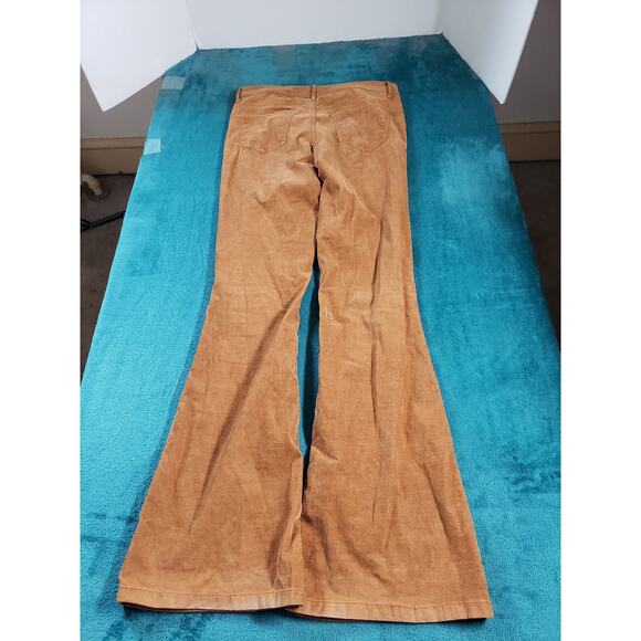 Mossimo Jeans Sz 4 Womens Brown Stretch Pants Ladies Mid Rise Corduroy Flared - Picture 9 of 11